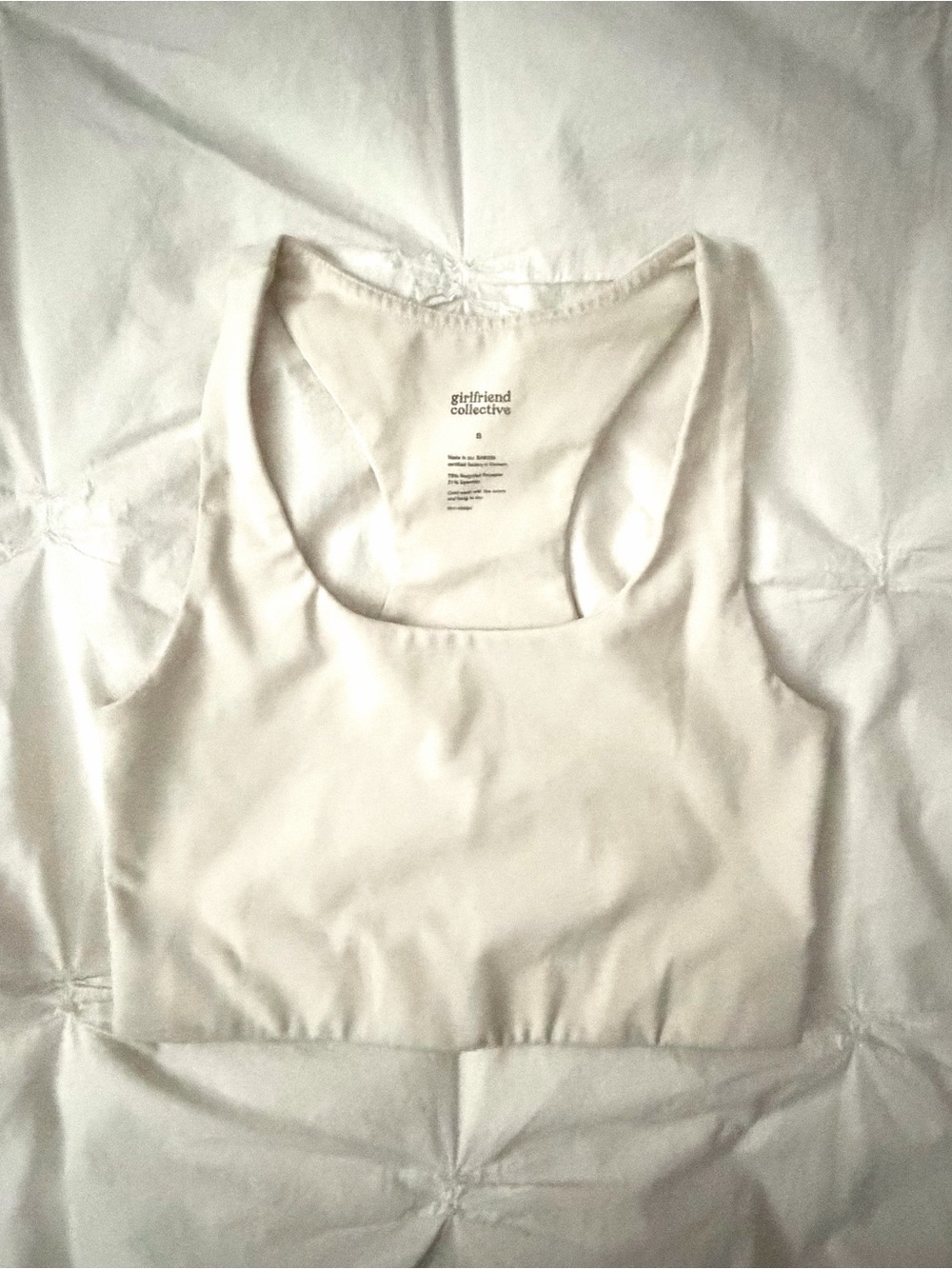 Girlfriend Collective White Sports Bra